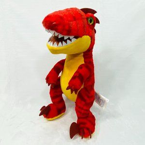 Build-A-Bear Red Raptor Dinosaur Stuffed Toy